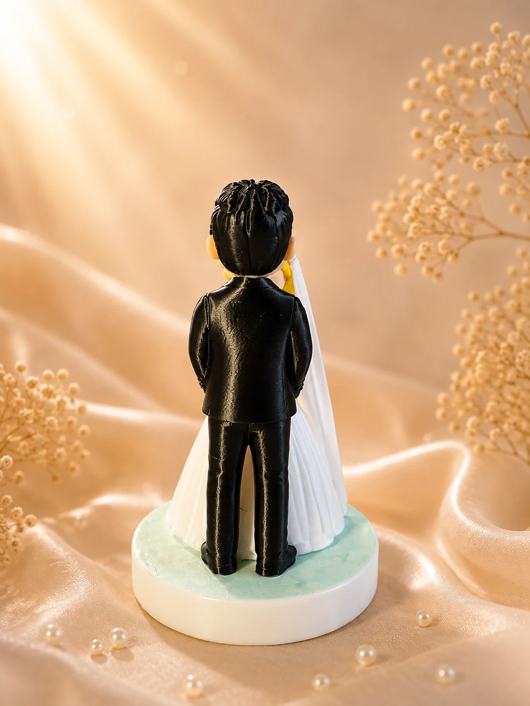Personalisierte MiniMe Hochzeitsfigur von hinten