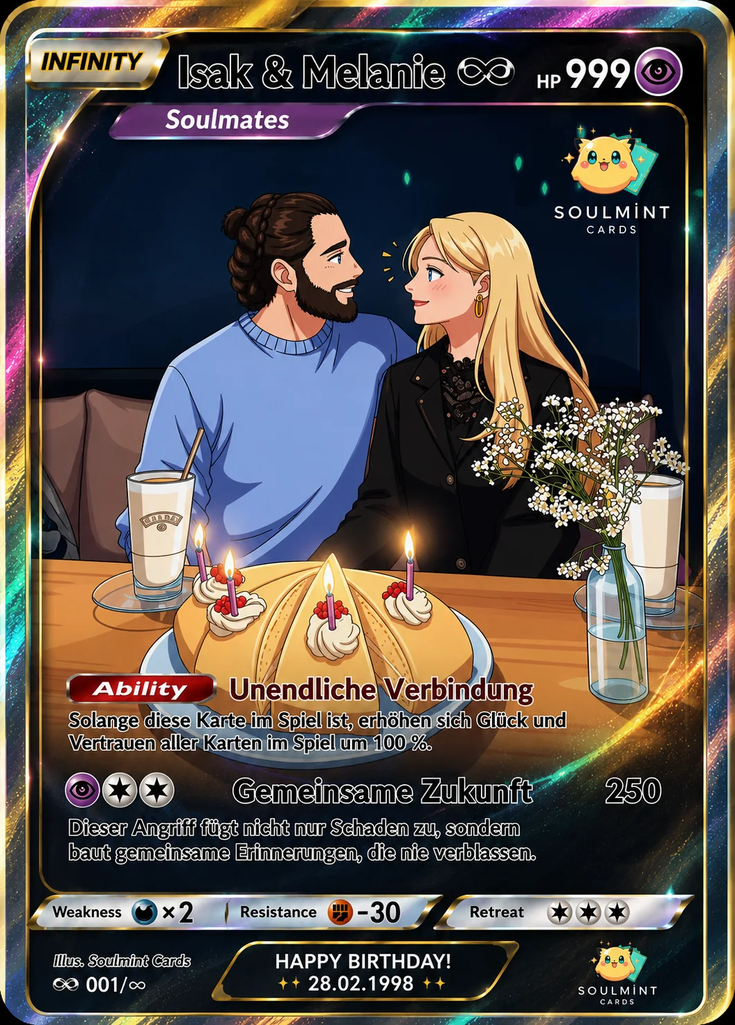 Infinity Geburtstag Soulmates Karte