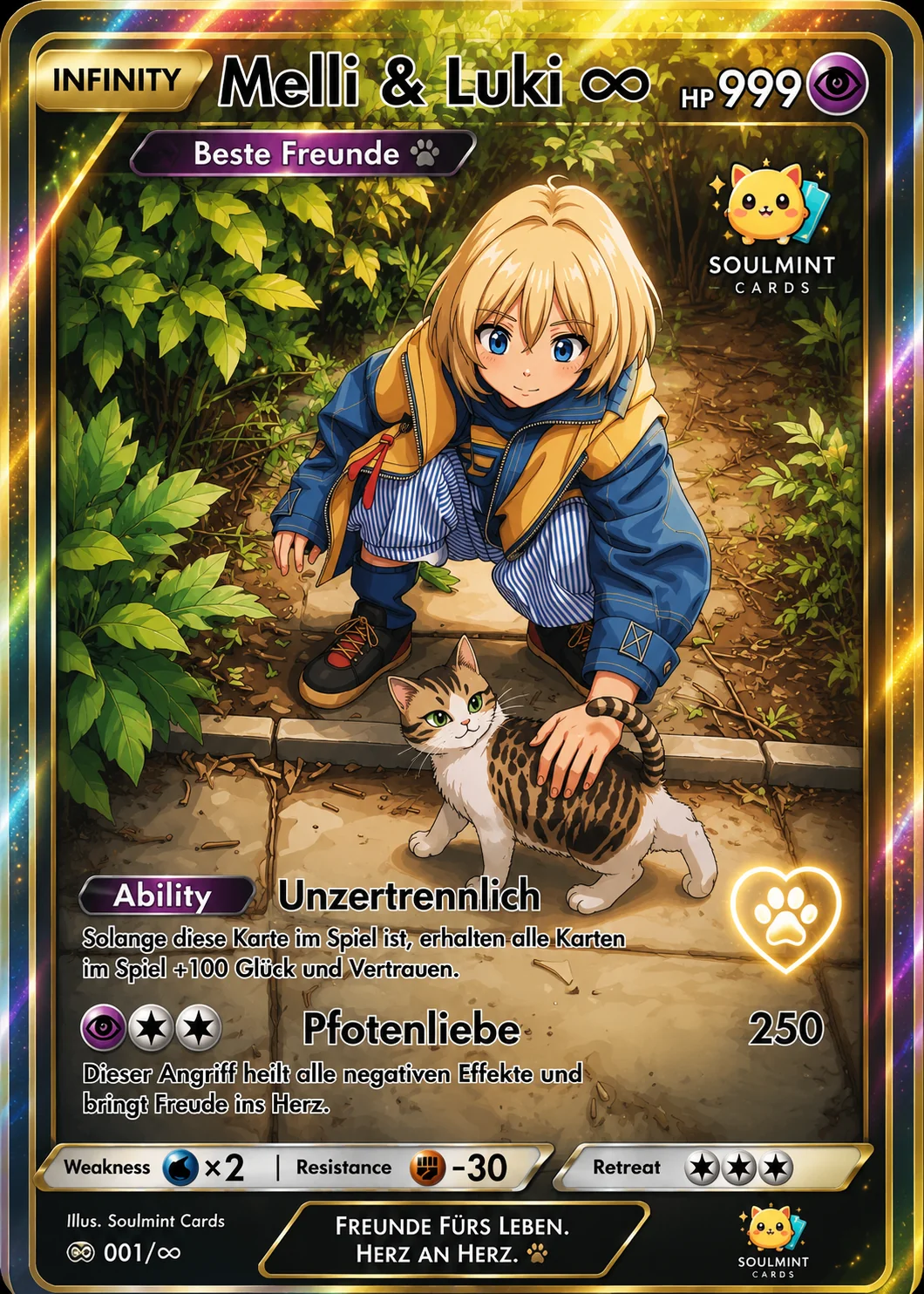 Infinity Tierliebe Katze Karte