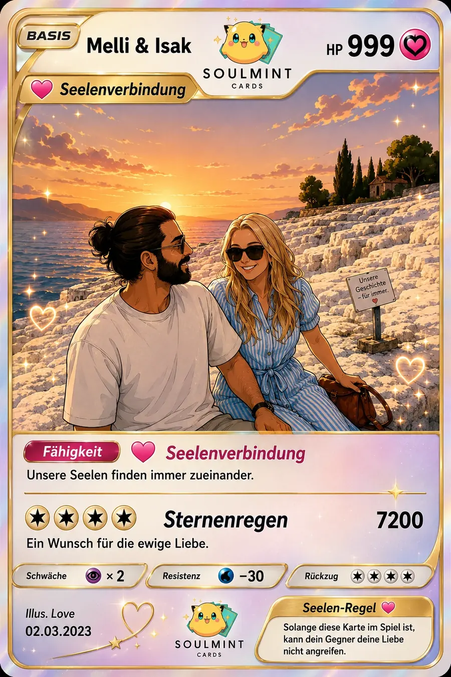 Sunset Gold Karte